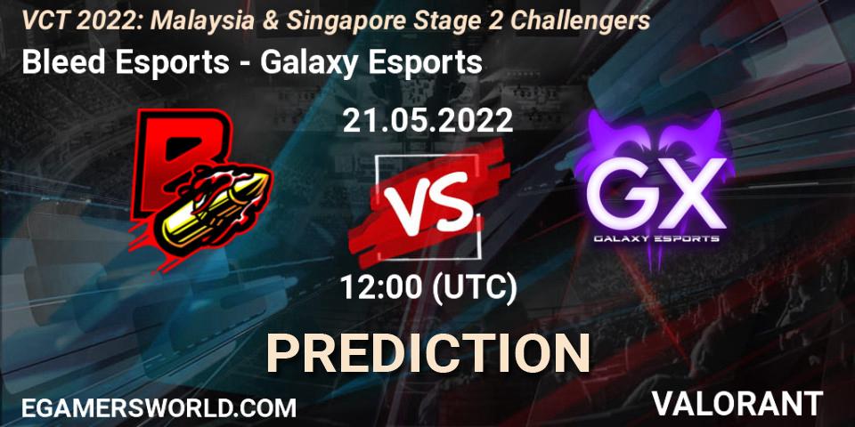 Bleed Esports vs Galaxy Esports: Match Prediction. 21.05.2022 at 12:00, VALORANT, VCT 2022: Malaysia & Singapore Stage 2 Challengers