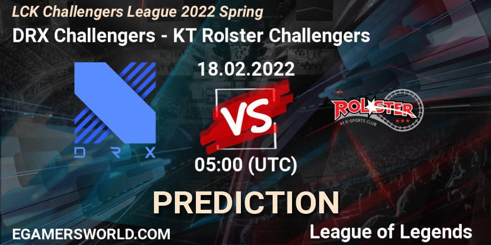 DRX Challengers vs KT Rolster Challengers: Match Prediction. 18.02.2022 at 05:00, LoL, LCK Challengers League 2022 Spring