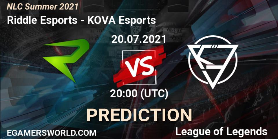 Riddle Esports vs KOVA Esports: Match Prediction. 20.07.2021 at 20:00, LoL, NLC Summer 2021