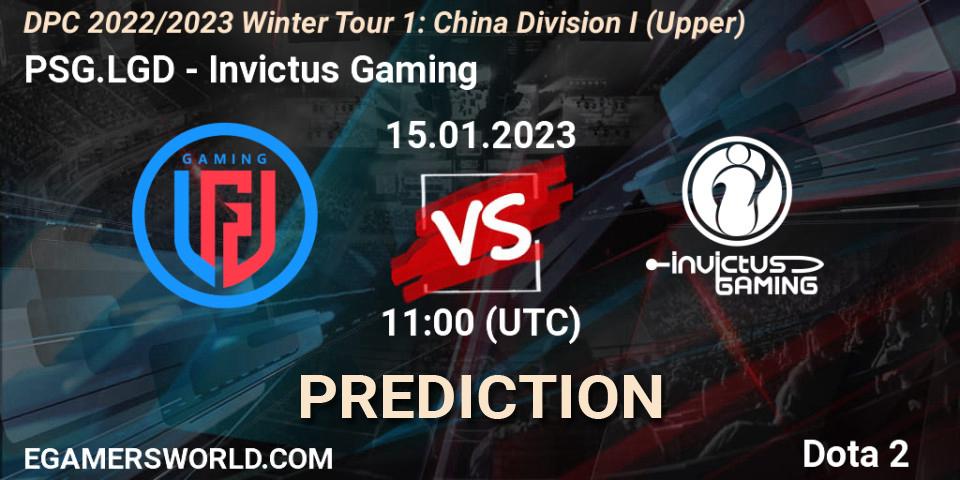 PSG.LGD vs Invictus Gaming: Match Prediction. 15.01.23, Dota 2, DPC 2022/2023 Winter Tour 1: CN Division I (Upper)