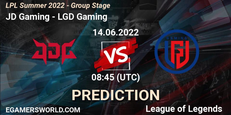 JD Gaming vs LGD Gaming: Match Prediction. 14.06.22, LoL, LPL Summer 2022 - Group Stage