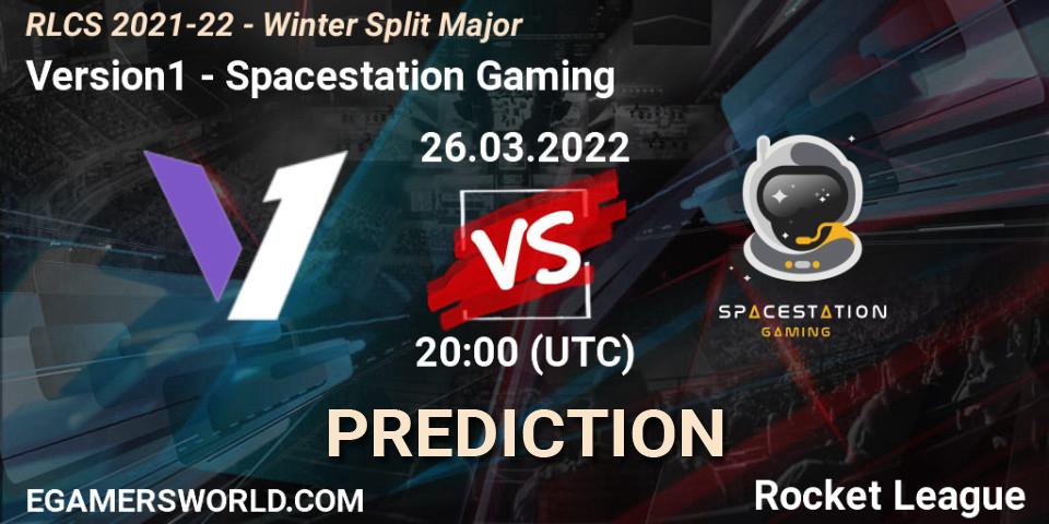 Version1 vs Spacestation Gaming: Match Prediction. 26.03.22, Rocket League, RLCS 2021-22 - Winter Split Major
