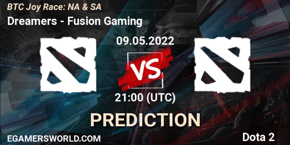 Dreamers vs Fusion Gaming: Match Prediction. 09.05.2022 at 21:20, Dota 2, BTC Joy Race: NA & SA