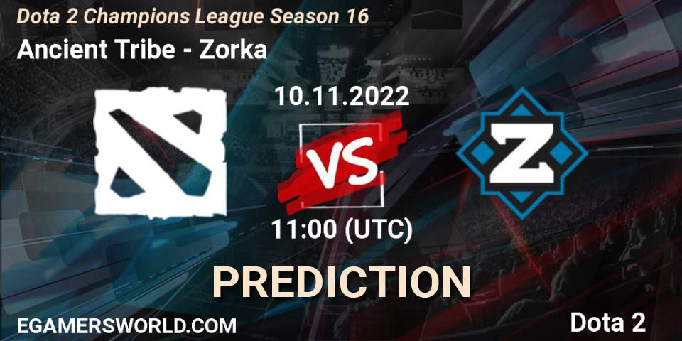 Ancient Tribe vs Zorka: Match Prediction. 10.11.2022 at 11:05, Dota 2, Dota 2 Champions League Season 16