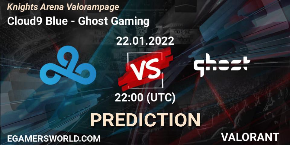 Cloud9 Blue vs Ghost Gaming: Match Prediction. 22.01.2022 at 22:00, VALORANT, Knights Arena Valorampage