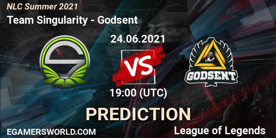 Team Singularity vs Godsent: Match Prediction. 24.06.2021 at 19:00, LoL, NLC Summer 2021