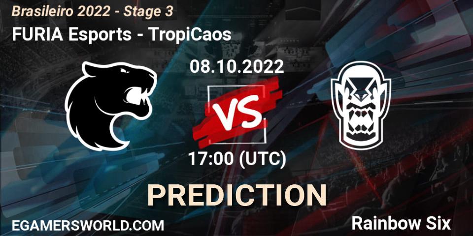 FURIA Esports vs TropiCaos: Match Prediction. 08.10.2022 at 17:00, Rainbow Six, Brasileirão 2022 - Stage 3