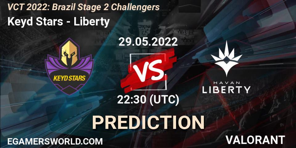 Keyd Stars vs Liberty: Match Prediction. 29.05.2022 at 23:45, VALORANT, VCT 2022: Brazil Stage 2 Challengers