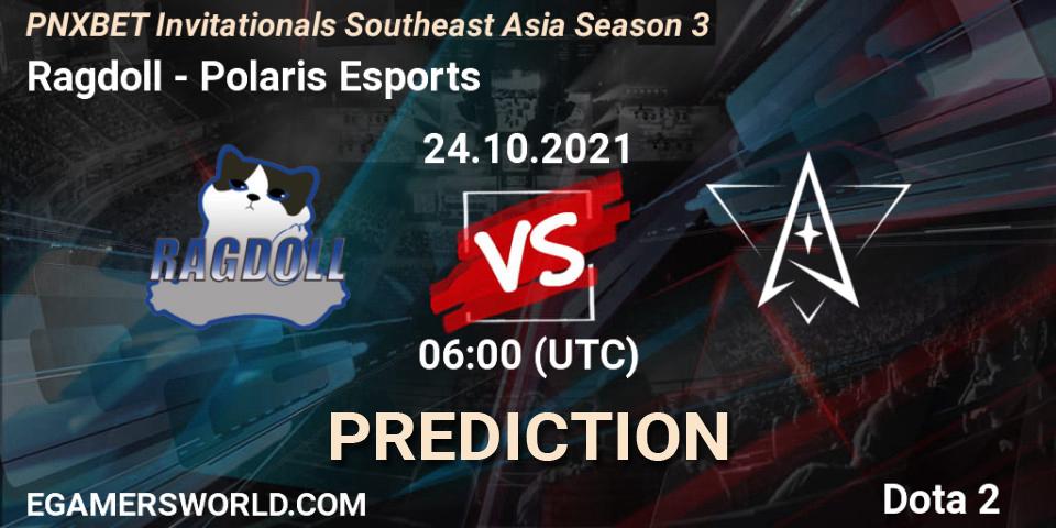 Ragdoll vs Polaris Esports: Match Prediction. 24.10.2021 at 06:50, Dota 2, PNXBET Invitationals Southeast Asia Season 3