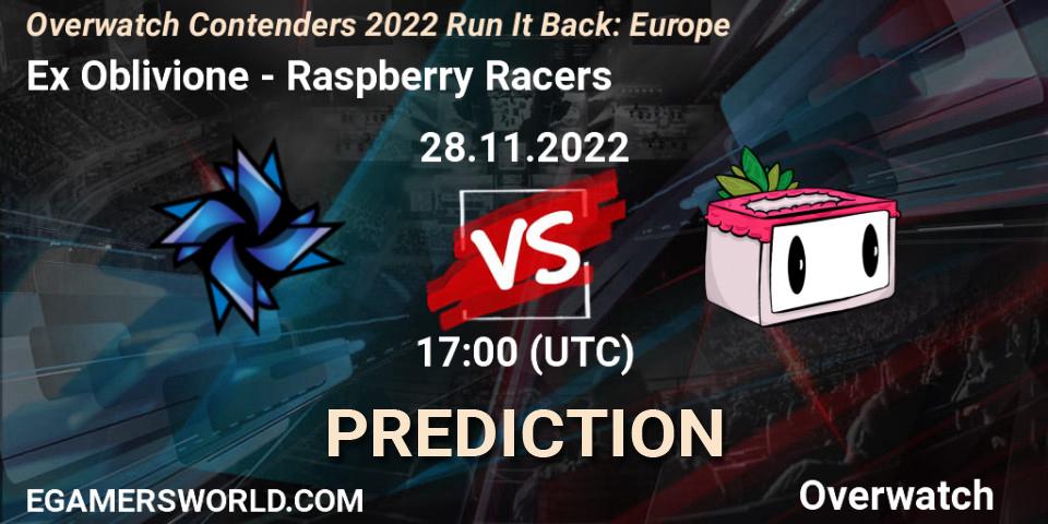 Ex Oblivione vs Raspberry Racers: Match Prediction. 30.11.2022 at 17:00, Overwatch, Overwatch Contenders 2022 Run It Back: Europe