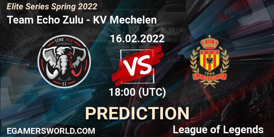 Team Echo Zulu vs KV Mechelen: Match Prediction. 16.02.22, LoL, Elite Series Spring 2022