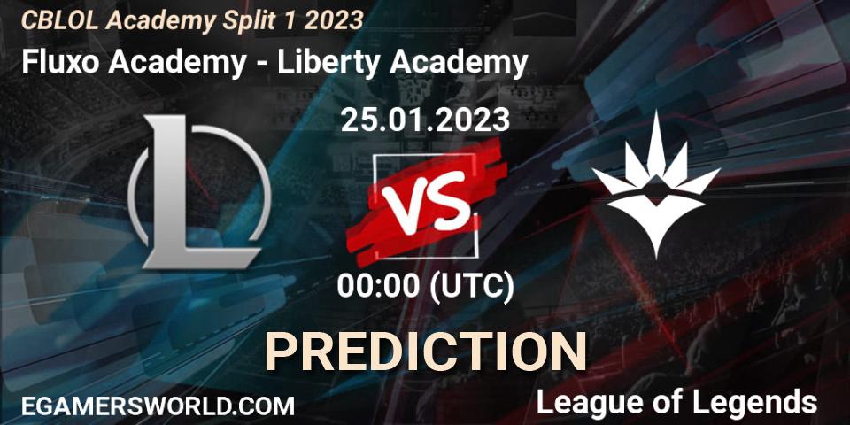 Fluxo Academy vs Liberty Academy: Match Prediction. 25.01.2023 at 00:00, LoL, CBLOL Academy Split 1 2023