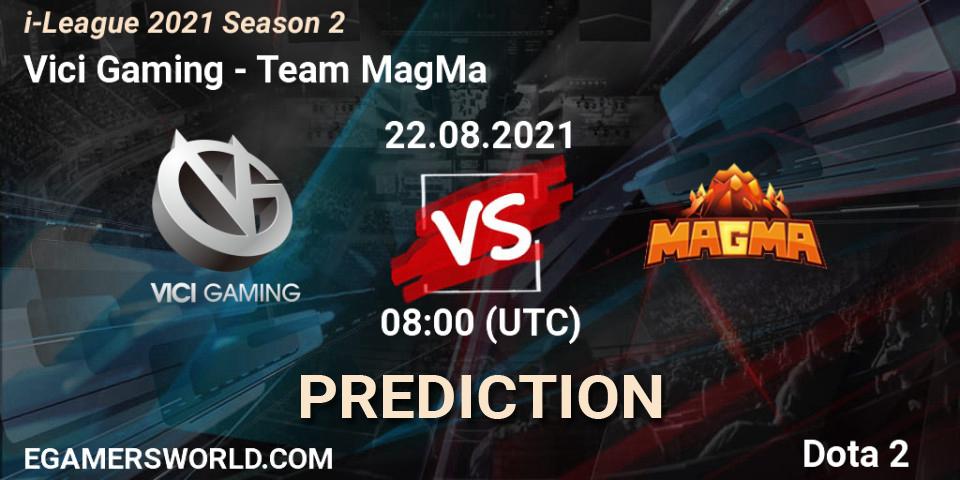 Vici Gaming vs Team MagMa: Match Prediction. 22.08.2021 at 08:04, Dota 2, i-League 2021 Season 2