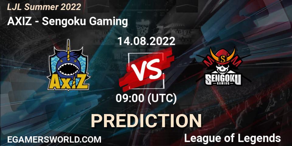 AXIZ vs Sengoku Gaming: Match Prediction. 14.08.22, LoL, LJL Summer 2022