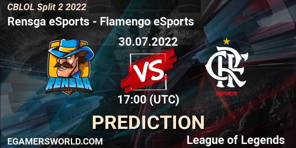 Rensga eSports vs Flamengo eSports: Match Prediction. 30.07.22, LoL, CBLOL Split 2 2022