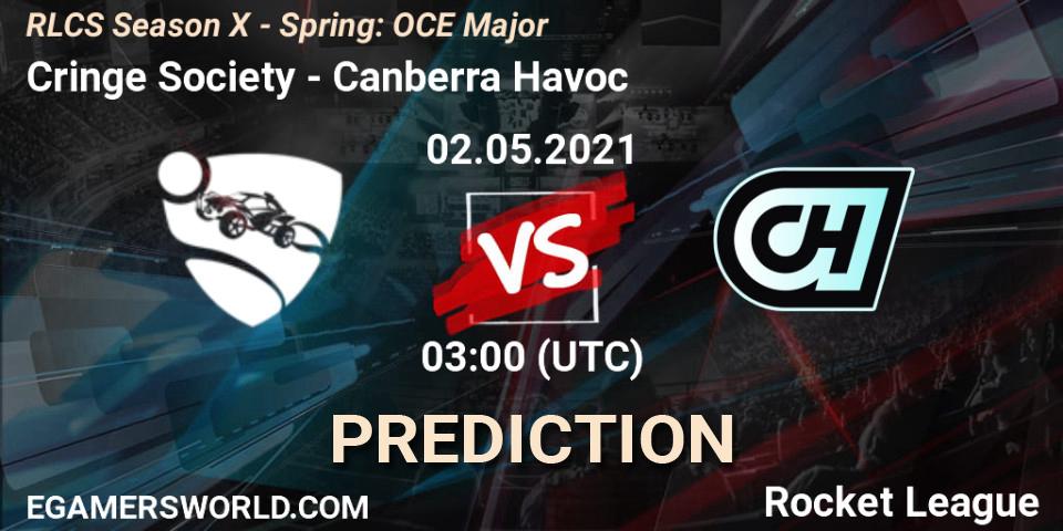 Cringe Society vs Canberra Havoc: Match Prediction. 02.05.21, Rocket League, RLCS Season X - Spring: OCE Major