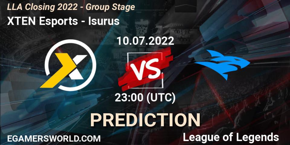 XTEN Esports vs Isurus: Match Prediction. 10.07.22, LoL, LLA Closing 2022 - Group Stage