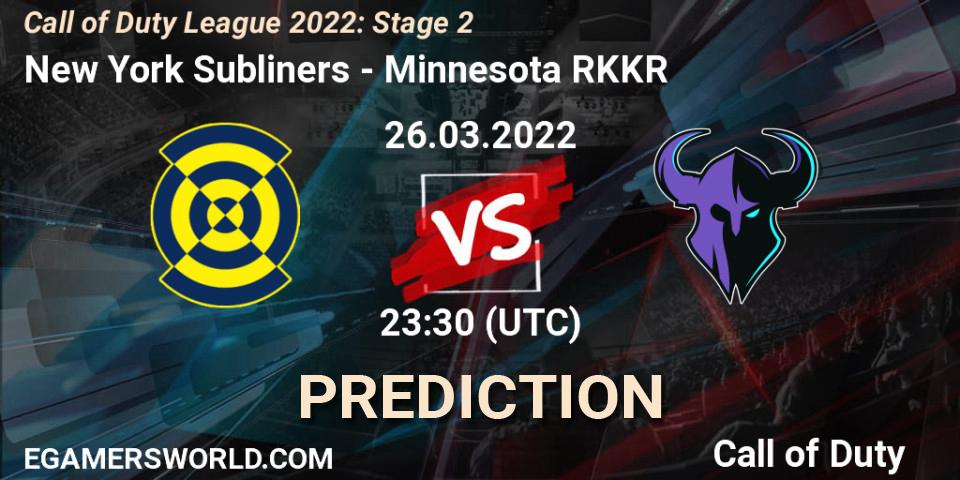 New York Subliners vs Minnesota RØKKR: Match Prediction. 26.03.22, Call of Duty, Call of Duty League 2022: Stage 2