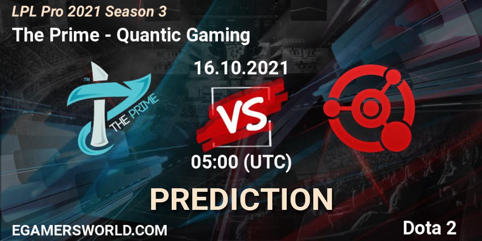 The Prime vs Quantic Gaming: Match Prediction. 16.10.21, Dota 2, LPL Pro 2021 Season 3