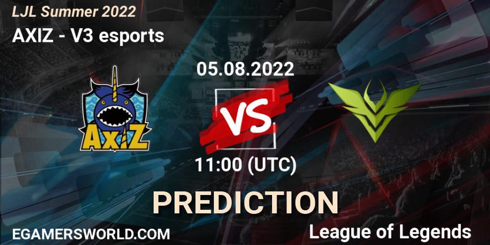 AXIZ vs V3 esports: Match Prediction. 05.08.22, LoL, LJL Summer 2022