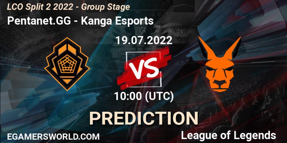 Pentanet.GG vs Kanga Esports: Match Prediction. 19.07.2022 at 10:00, LoL, LCO Split 2 2022 - Group Stage