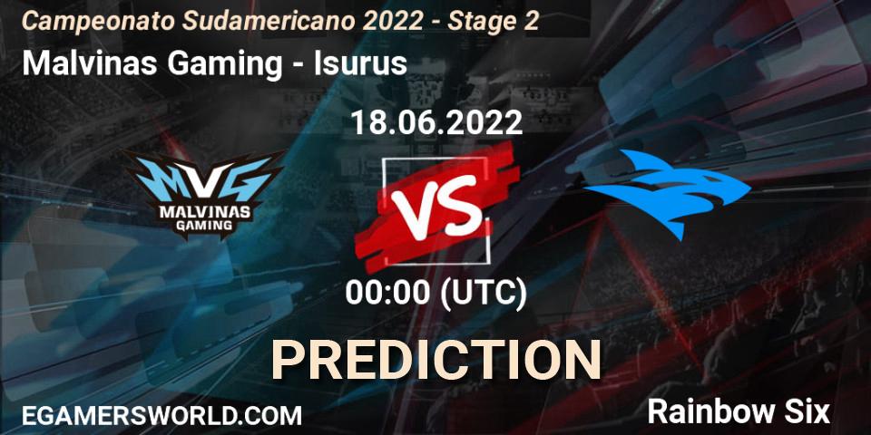 Malvinas Gaming vs Isurus: Match Prediction. 24.06.2022 at 00:00, Rainbow Six, Campeonato Sudamericano 2022 - Stage 2