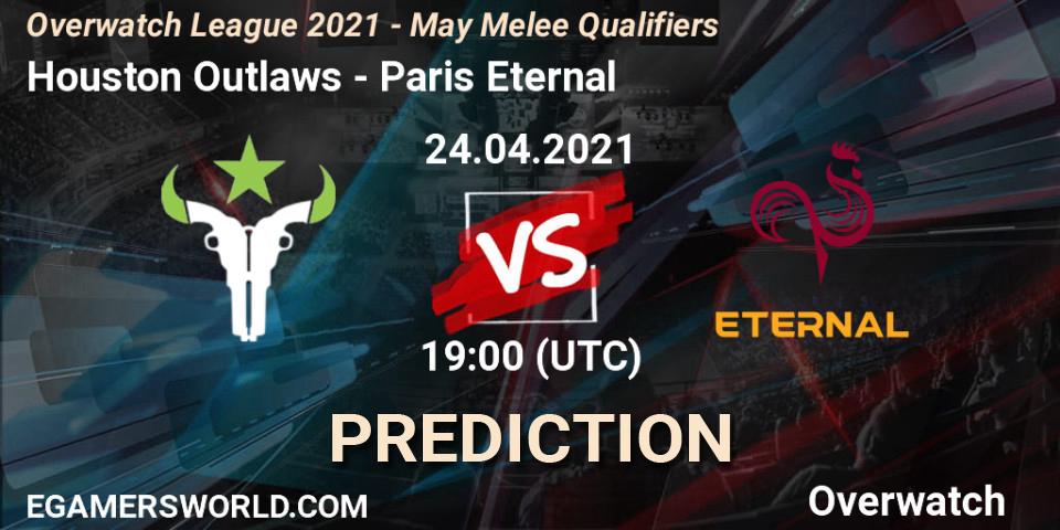 Houston Outlaws vs Paris Eternal: Match Prediction. 24.04.21, Overwatch, Overwatch League 2021 - May Melee Qualifiers