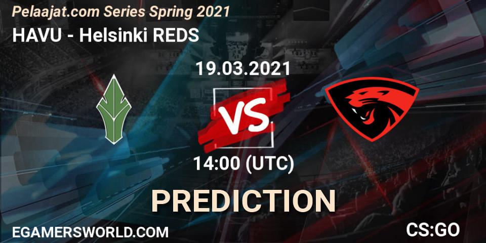 HAVU vs Helsinki REDS: Match Prediction. 19.03.2021 at 14:00, Counter-Strike (CS2), Pelaajat.com Series Spring 2021