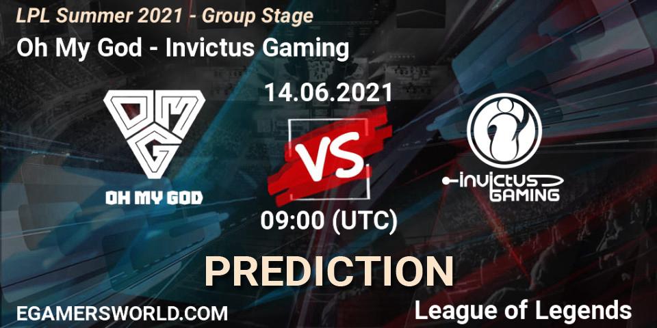 Oh My God vs Invictus Gaming: Match Prediction. 14.06.21, LoL, LPL Summer 2021 - Group Stage