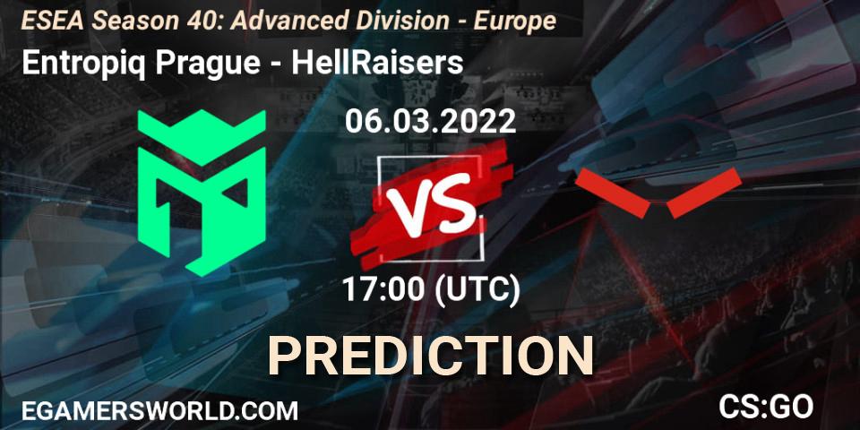 Entropiq Prague vs HellRaisers: Match Prediction. 06.03.22, CS2 (CS:GO), ESEA Season 40: Advanced Division - Europe