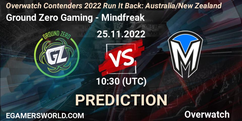 Ground Zero Gaming vs Mindfreak: Match Prediction. 25.11.22, Overwatch, Overwatch Contenders 2022 - Australia/New Zealand - November