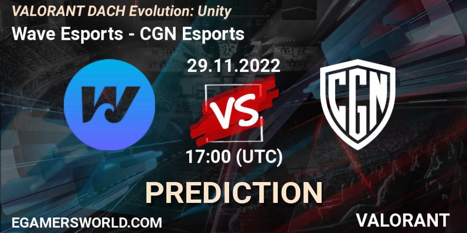 Wave Esports vs CGN Esports: Match Prediction. 29.11.22, VALORANT, VALORANT DACH Evolution: Unity