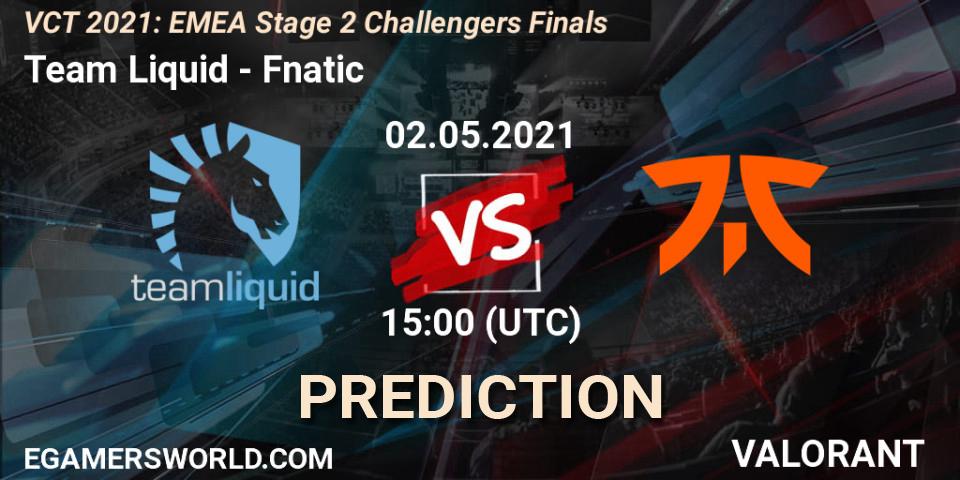 Team Liquid vs Fnatic: Match Prediction. 02.05.2021 at 15:00, VALORANT, VCT 2021: EMEA Stage 2 Challengers Finals