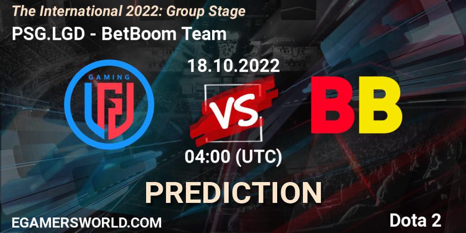 PSG.LGD vs BetBoom Team: Match Prediction. 18.10.22, Dota 2, The International 2022: Group Stage