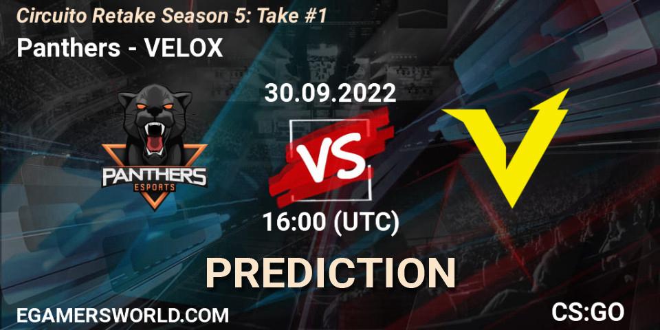 Panthers vs VELOX: Match Prediction. 30.09.2022 at 16:00, Counter-Strike (CS2), Circuito Retake Season 5: Take #1