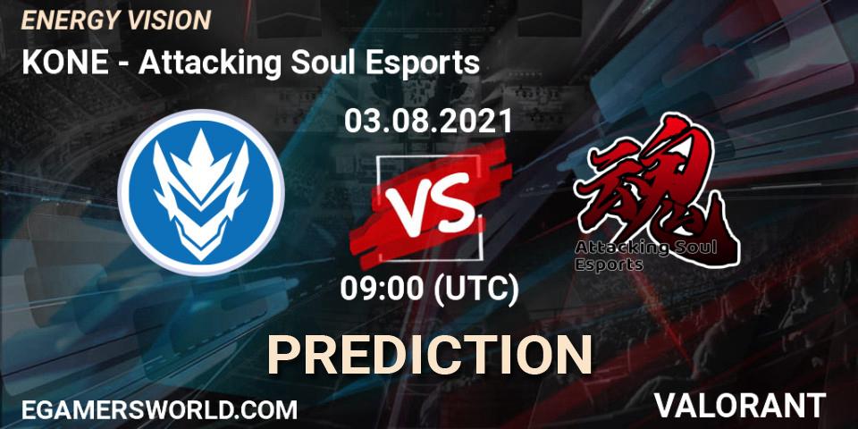 KONE vs Attacking Soul Esports: Match Prediction. 03.08.21, VALORANT, ENERGY VISION