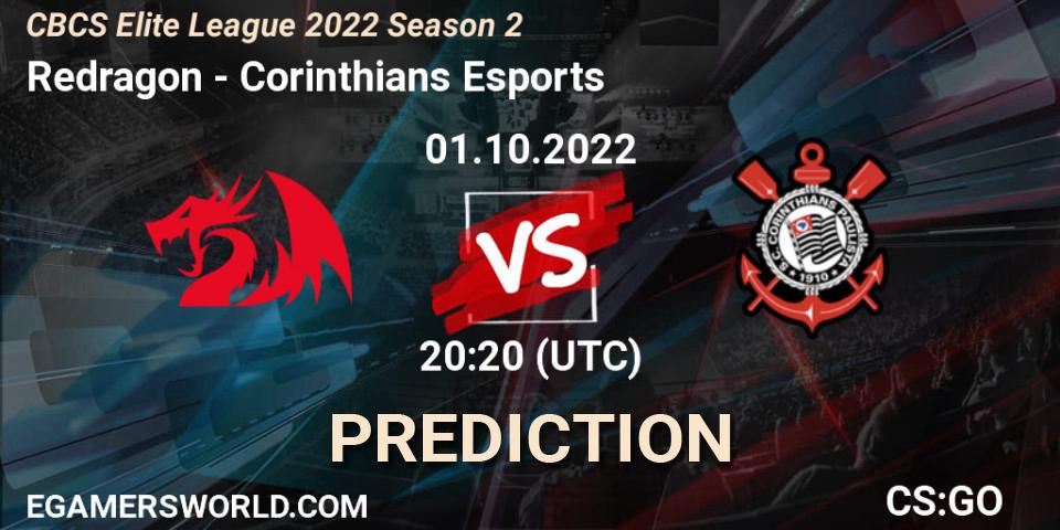 Redragon vs Corinthians Esports: Match Prediction. 01.10.2022 at 20:20, Counter-Strike (CS2), CBCS Elite League 2022 Season 2