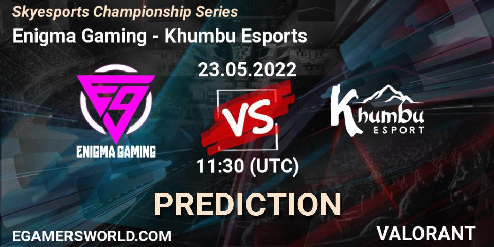 Enigma Gaming vs Khumbu Esports: Match Prediction. 24.05.2022 at 11:30, VALORANT, Skyesports Championship Series