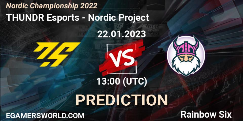 THUNDR Esports vs Nordic Project: Match Prediction. 22.01.2023 at 13:00, Rainbow Six, Nordic Championship 2022