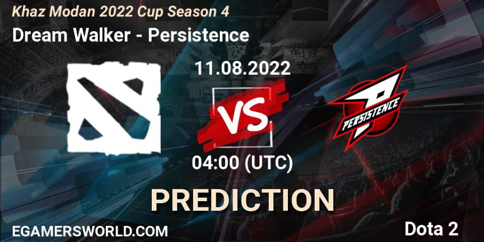 Dream Walker vs Persistence: Match Prediction. 11.08.2022 at 04:22, Dota 2, Khaz Modan 2022 Cup Season 4