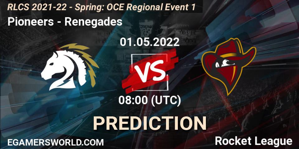 Pioneers vs Renegades: Match Prediction. 01.05.2022 at 08:00, Rocket League, RLCS 2021-22 - Spring: OCE Regional Event 1