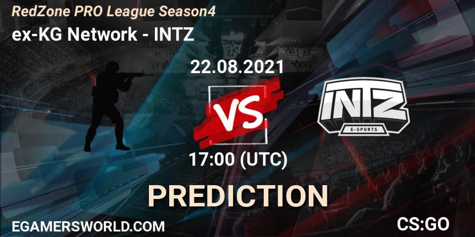 ex-KG Network vs INTZ: Match Prediction. 22.08.2021 at 17:00, Counter-Strike (CS2), RedZone PRO League Season 4