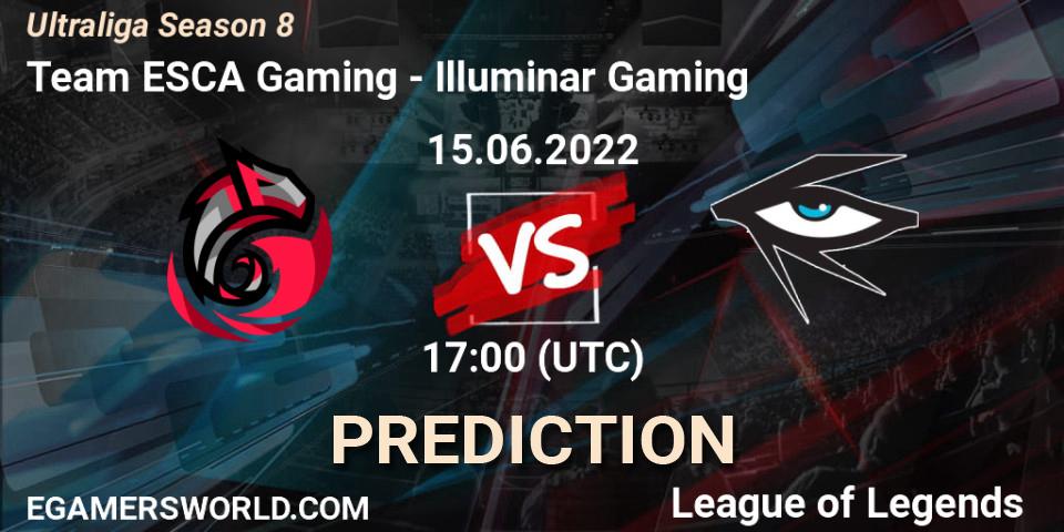 Team ESCA Gaming vs Illuminar Gaming: Match Prediction. 15.06.2022 at 17:00, LoL, Ultraliga Season 8