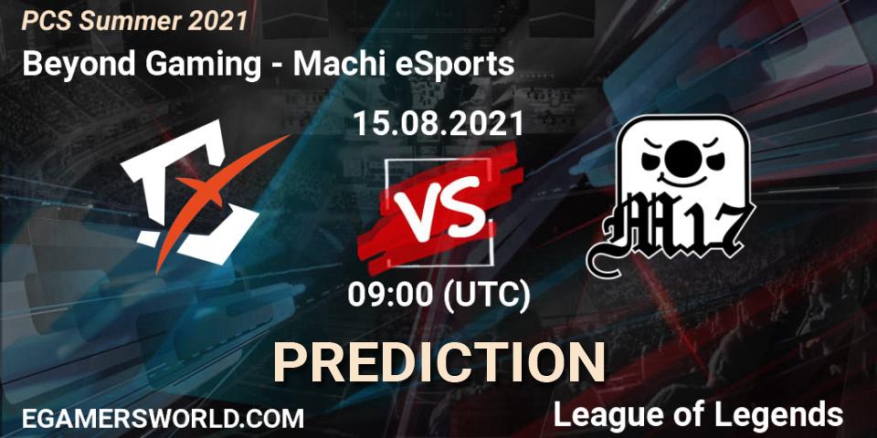 Beyond Gaming vs Machi eSports: Match Prediction. 15.08.2021 at 09:00, LoL, PCS Summer 2021