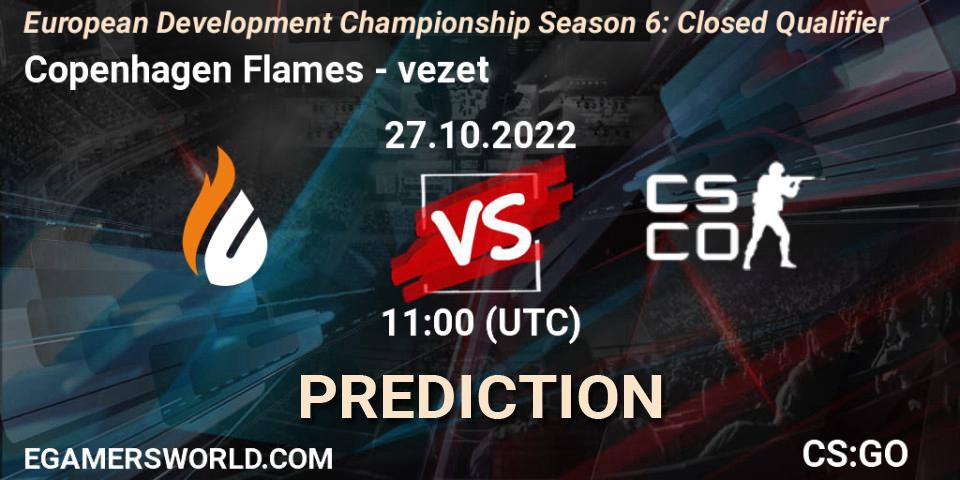 Copenhagen Flames vs vezet: Match Prediction. 27.10.2022 at 11:00, Counter-Strike (CS2), European Development Championship Season 6: Closed Qualifier