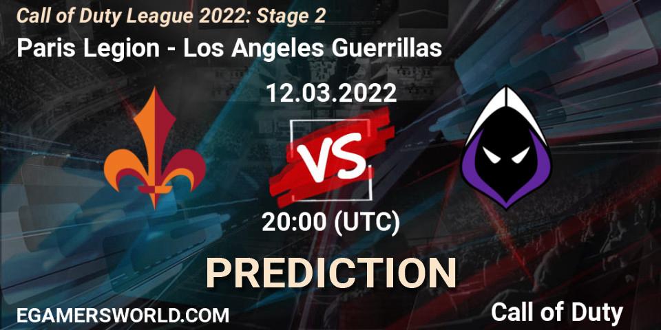 Paris Legion vs Los Angeles Guerrillas: Match Prediction. 12.03.2022 at 20:00, Call of Duty, Call of Duty League 2022: Stage 2