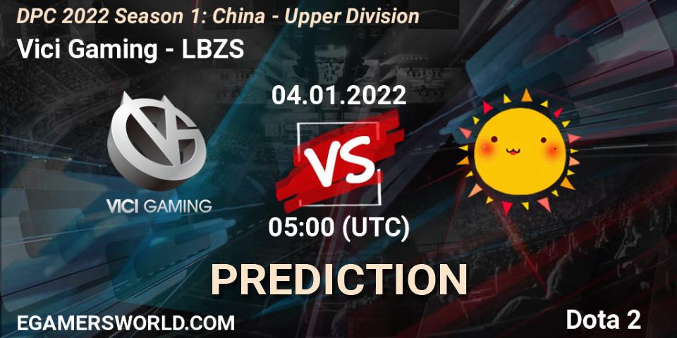 Vici Gaming vs LBZS: Match Prediction. 04.01.2022 at 04:57, Dota 2, DPC 2022 Season 1: China - Upper Division