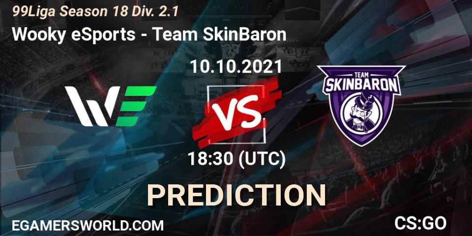 Wooky eSports vs Team SkinBaron: Match Prediction. 10.10.2021 at 18:30, Counter-Strike (CS2), 99Liga Season 18 Div. 2.1