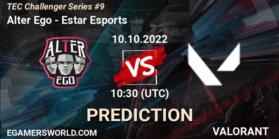 Alter Ego vs Estar Esports: Match Prediction. 10.10.2022 at 11:15, VALORANT, TEC Challenger Series #9