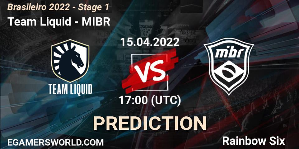 Team Liquid vs MIBR: Match Prediction. 15.04.2022 at 17:00, Rainbow Six, Brasileirão 2022 - Stage 1